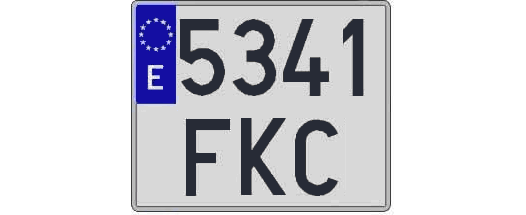 5341FKC matricula cuadrada