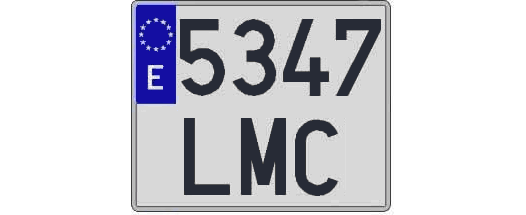 5347LMC matricula cuadrada
