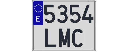 5354LMC matricula cuadrada
