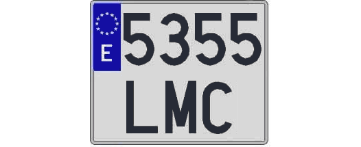 5355LMC matricula cuadrada