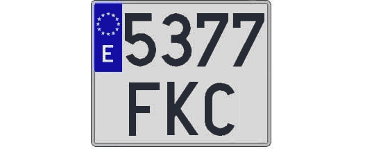 5377FKC matricula cuadrada