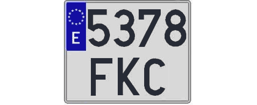 5378FKC matricula cuadrada