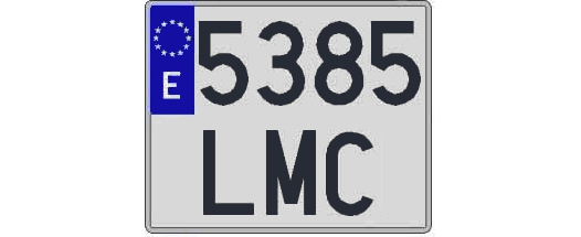 5385LMC matricula cuadrada