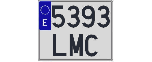 5393LMC matricula cuadrada