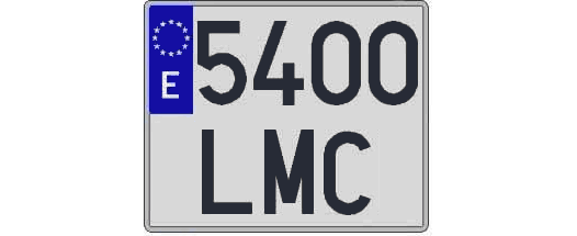 5400LMC matricula cuadrada