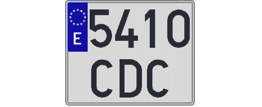 5410CDC matricula cuadrada