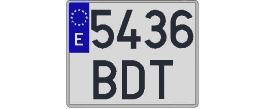 5436BDT matricula cuadrada