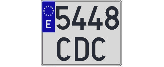 5448CDC matricula cuadrada