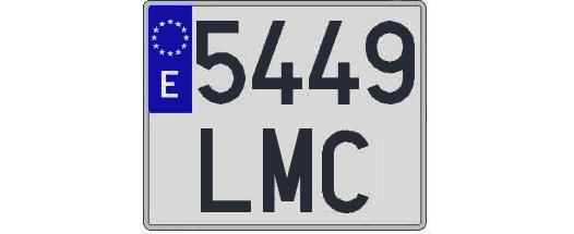 5449LMC matricula cuadrada