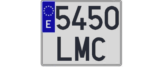 5450LMC matricula cuadrada