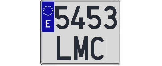 5453LMC matricula cuadrada