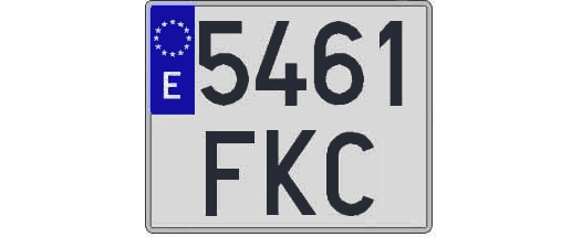 5461FKC matricula cuadrada