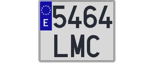 5464LMC matricula cuadrada