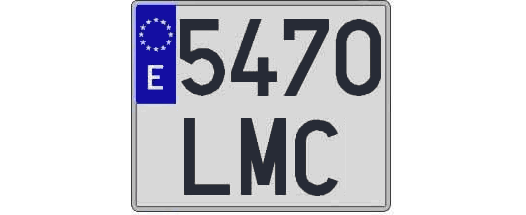 5470LMC matricula cuadrada