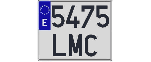 5475LMC matricula cuadrada