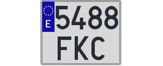 5488FKC matricula cuadrada