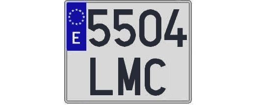 5504LMC matricula cuadrada
