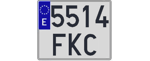 5514FKC matricula cuadrada