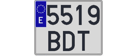 5519BDT matricula cuadrada