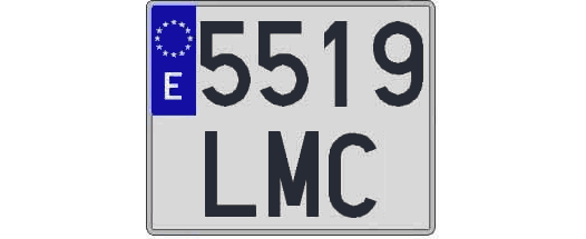 5519LMC matricula cuadrada