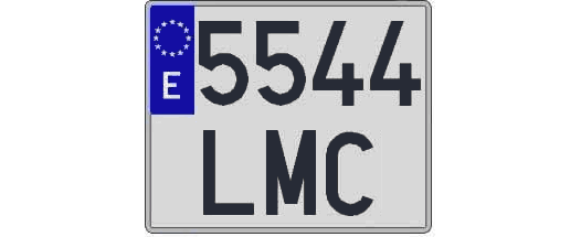 5544LMC matricula cuadrada