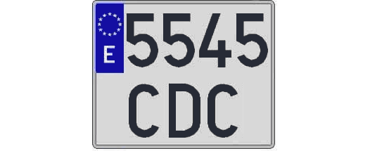 5545CDC matricula cuadrada