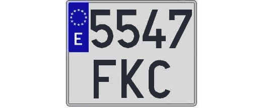 5547FKC matricula cuadrada