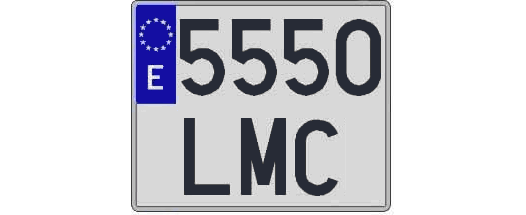 5550LMC matricula cuadrada
