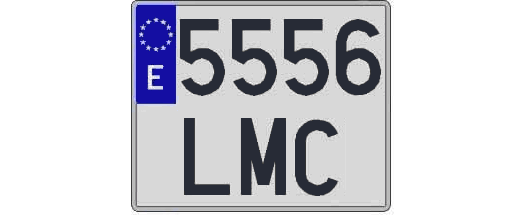 5556LMC matricula cuadrada