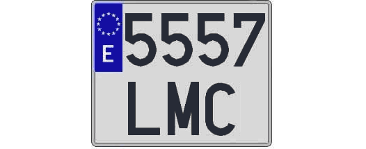 5557LMC matricula cuadrada