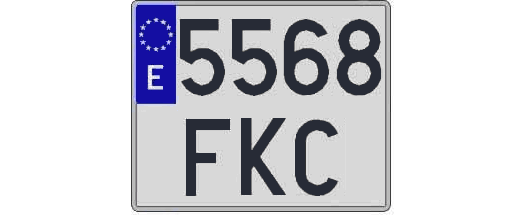 5568FKC matricula cuadrada