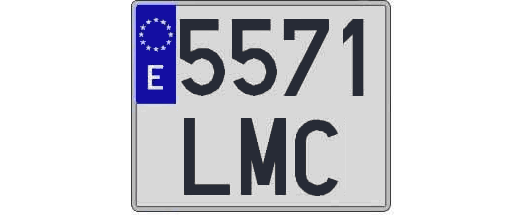 5571LMC matricula cuadrada