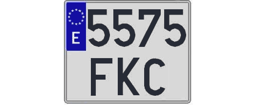 5575FKC matricula cuadrada