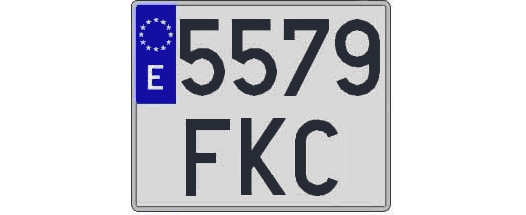 5579FKC matricula cuadrada