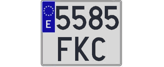 5585FKC matricula cuadrada