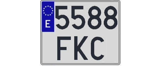 5588FKC matricula cuadrada