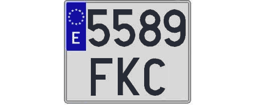 5589FKC matricula cuadrada