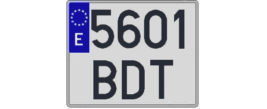 5601BDT matricula cuadrada