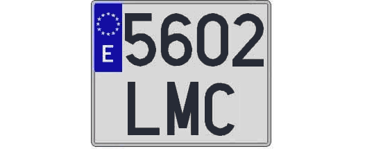5602LMC matricula cuadrada