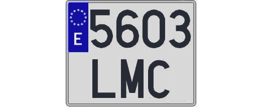 5603LMC matricula cuadrada