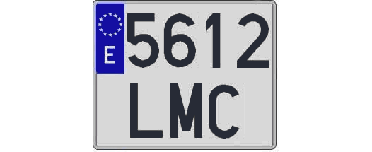 5612LMC matricula cuadrada