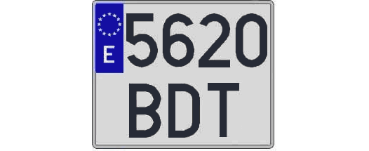 5620BDT matricula cuadrada