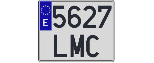 5627LMC matricula cuadrada