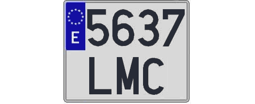5637LMC matricula cuadrada