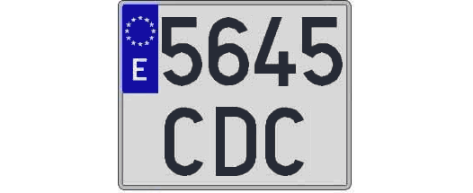 5645CDC matricula cuadrada
