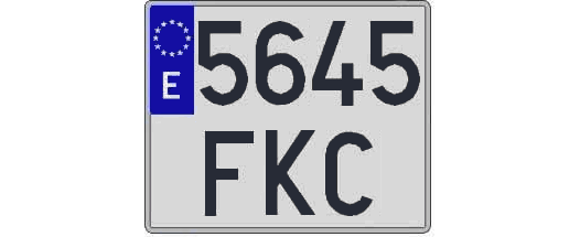 5645FKC matricula cuadrada