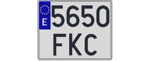 5650FKC matricula cuadrada