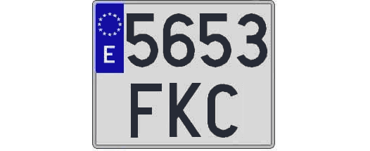 5653FKC matricula cuadrada