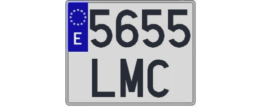 5655LMC matricula cuadrada