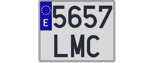 5657LMC matricula cuadrada